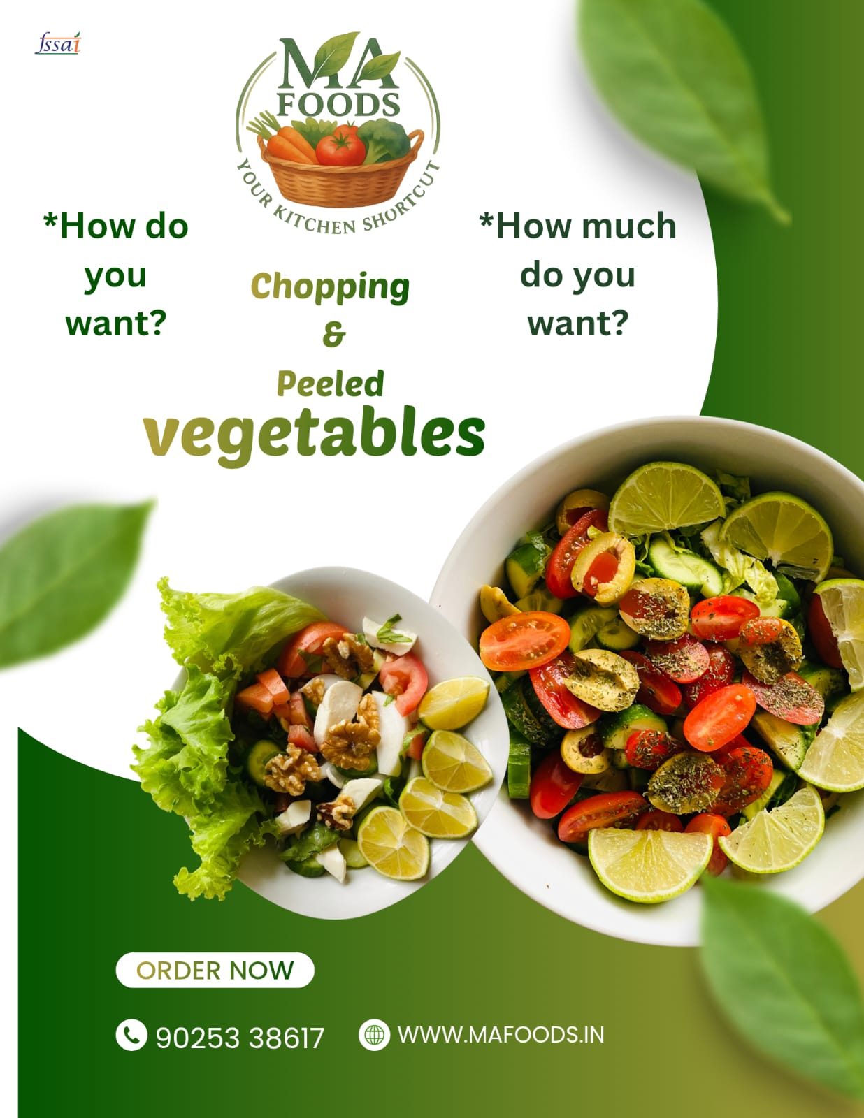 MA Foods – Chopping & Peeled Vegetables